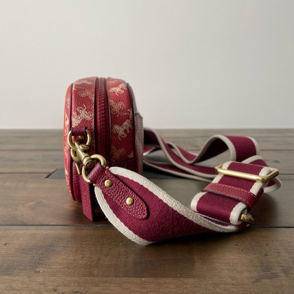 Lunar New Year Camera Bag 16 with Horse And Carriage Print and Varsity Stripe. - Picture 3 of 16